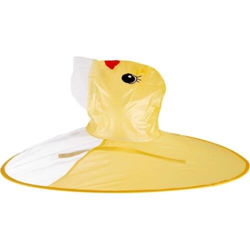 2019 Creative Yellow Duck UFO Raincoat Cute Rain Toys For Children Cover Waterproof For Kids Outdoor Play Supplies
