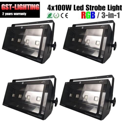 4 Unit 400W RGB LED Strobe Light for dj Flash f disco party KTV stage