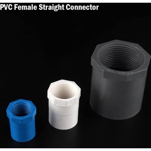 5Pcs 1/2''x20mm to 2''x63mm PVC Pipe Female Thread Straight Garden Irrigation Watering Tube Connector FishTank feedwater Joints