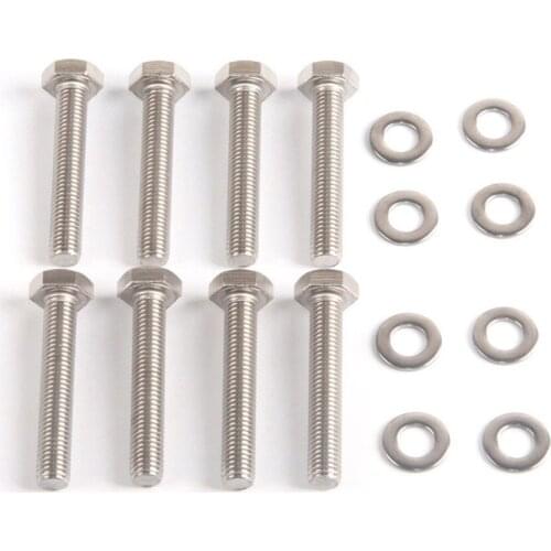 8Pcs Diesel Exhaust Manifold Bolt Kit Stainless Steel for Ford F250 F350 7.3L Powerstroke Diesel 1994-2003