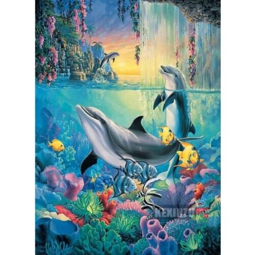 Diamond embroidery sale Underwater World 5d diamond painting full diamond mosaic 3d picture of rhinestones cross-stitch gift