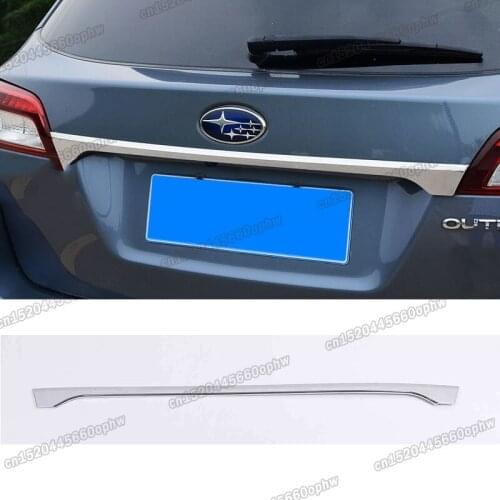 Lsrtw2017 abs car taildoor trunk chrome trims tail License plate trims for subaru outback 2015 2016 2017 2018 2019