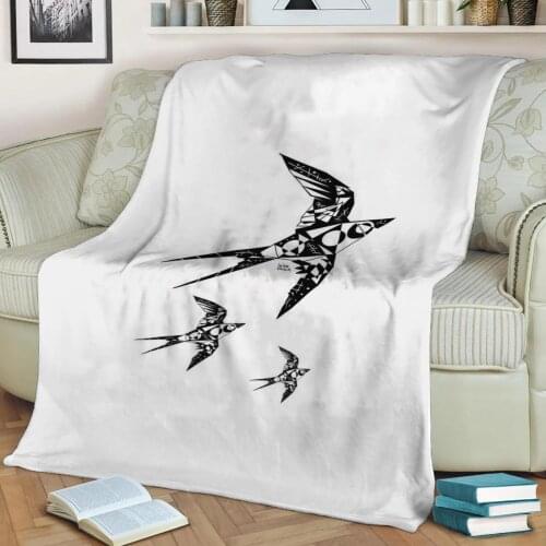 Ave geometrica Flannel Throw Blanket 3D Printed Keep Warm Sofa Child Blanket Home Decor Textiles Dream Family Gift