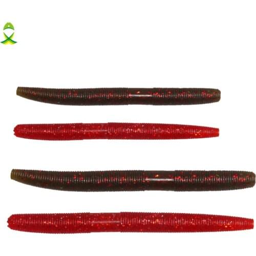 JSHANMEI 30PCS Fishing Worms Soft Senko Bait Plastic Fishing Lures Wacky Rig Grub Hook Tackle Swivel for Bass Trout Fishing