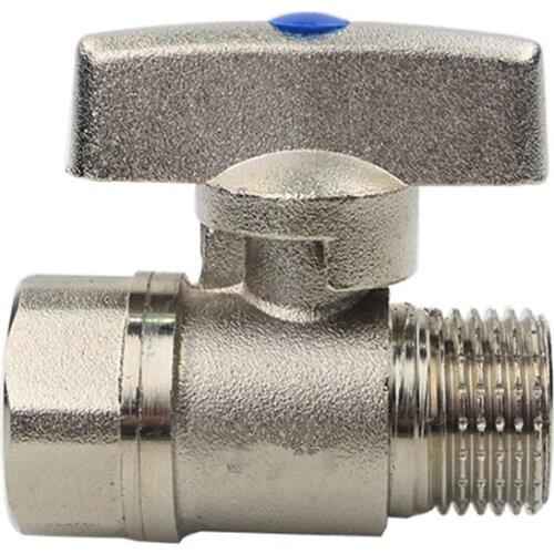 Full Copper Thickened Inner And Outer Wire Live Connection Double Outer Wire Short Handle Ball Valve Large Flow Water Valve