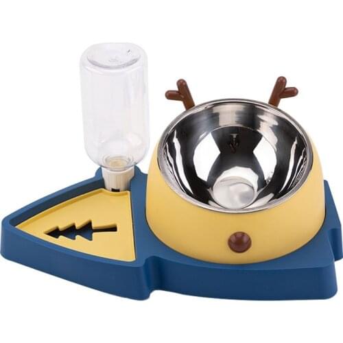 Elk Multifunctional Pet Water Fountain Drinking Bowls Feeder Device For Cats Dogs Pet Bowls Dog Waterer Stainless Steel Drinker