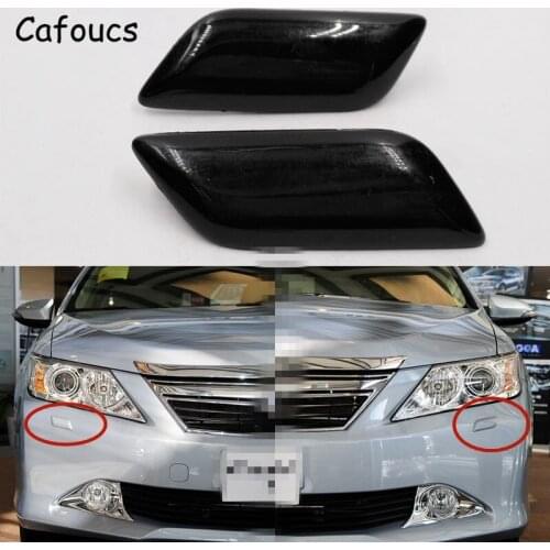 Cafoucs Headlamp Spray Water Jet Cover For Toyota Camry 2011-2015 Accessories Car Headlight Washer Nozzle Cap