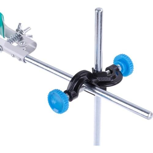 New Lab Stands Double Top Wire Clamps Holder Metal Grip Supports Right Angle Clip
