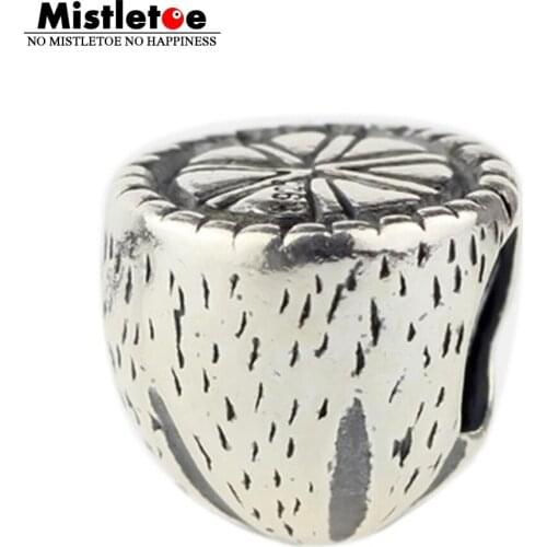 Authentic 925 Sterling Silver Fruit lemon Charm Bead Fit European Bracelet Jewelry