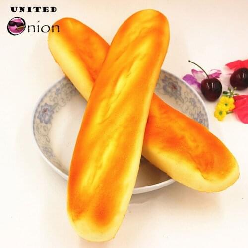 29CM Kawaii Antistress Jumbo Bread Squishy Squeeze Toy Baguettes Slow Rising Hand Pillow Kids Stretchy Relieves Stress Anxiety