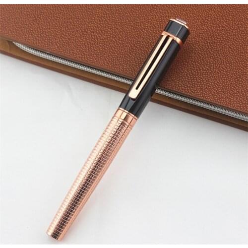 High quality black ink Roller Pen with Refill, Luxurious Engraved Craft Gift Box Optional Office Business Writing Pen