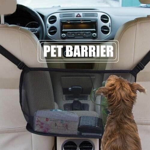Car Back Rear Trunk Seat Elastic String Net Magic Sticker Mesh Storage Bag Pocket Cage Auto Organizer Pet Barrier