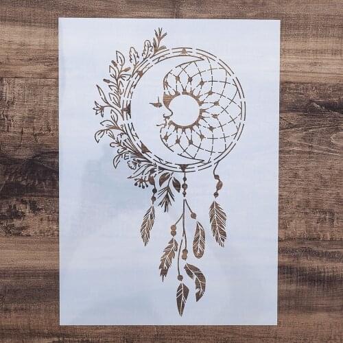 A4 A3 A2 Dreamcather Stencils for Wall Painting DIY Scrapbooking album Paper Card Making Craft Decorative Embossing Template