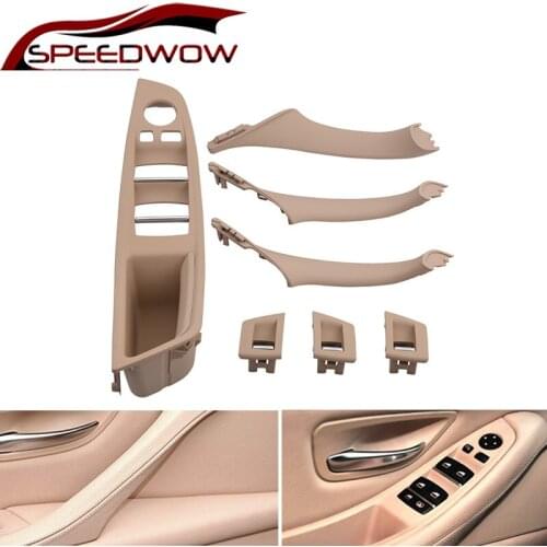 Car Interior Inner Door Handle Pull Trim Grip Cover Window Switch Button Panel Plate For BMW F10 F11 F18 F30 520i 525i 5-Series