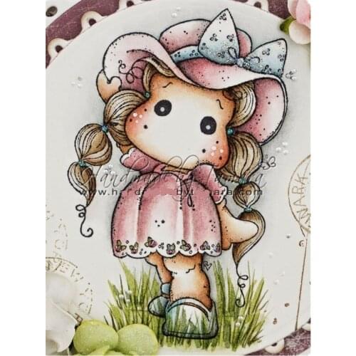 Yulan girl pattern Transparent Silicone Stamp And metal die/Seal for DIY scrapbooking/photo album Decorative clear stamp sheets