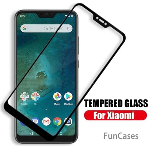 Protective glass for xiaomi mi a2 lite a2 6x 5x mi 8 lite pocophone f1 play glas on ksiomi xiomi mi8 mia2 poco mia 2 light film