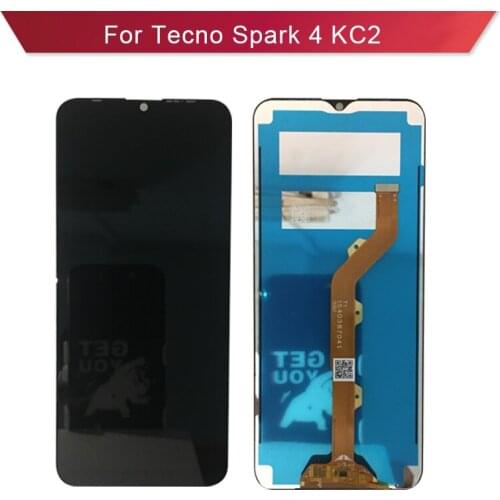 For Tecno Spark4 Spark 4 KC2 LCD Display With Touch Screen Digitizer Glass Panel Assembly Replacement