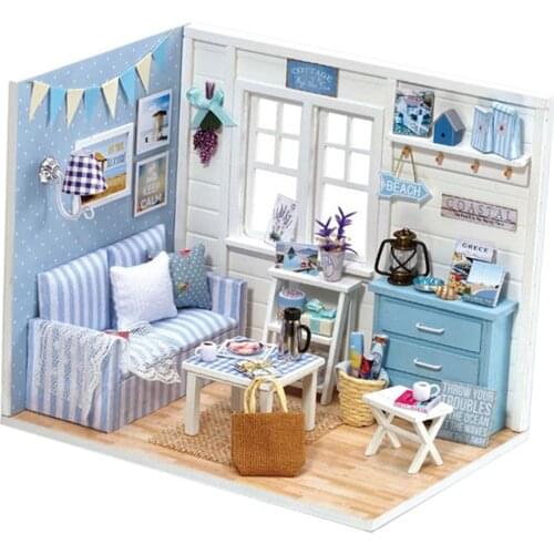1/24 DIY Miniature Dollhouse Kit with Furniture Model Fresh Sunshine