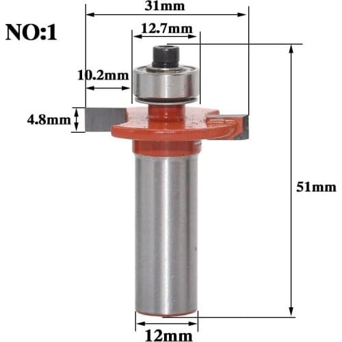 1pc 12mm Shank Rabbeting & Slotting Router Bit woodworking router bits carbide bit Woodworking cutter Wood Cutting Tool