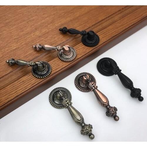1Pcs Antique pendant Cabinet Knobs and Handles Wardrobe Door Pulls Dresser Drawer Handles Kitchen Cupboard Handle