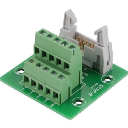 10Pin Male Header Breakout Board Terminal Block Connector PLC Interface with Bracket