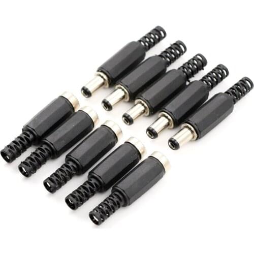 Electrical Supplies 10pcs 12V 3A Plastic Male Plugs + Female Socket Panel Mount Jack DC Power Connector