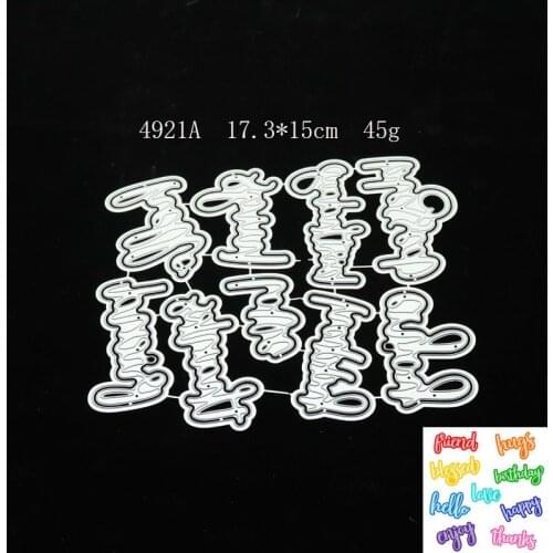 2021 Letter Metal Cutting Dies DIY Scrapbooking Paper Photo Album Crafts Knife Mould Cards Embossing Mold Stencils for Decor