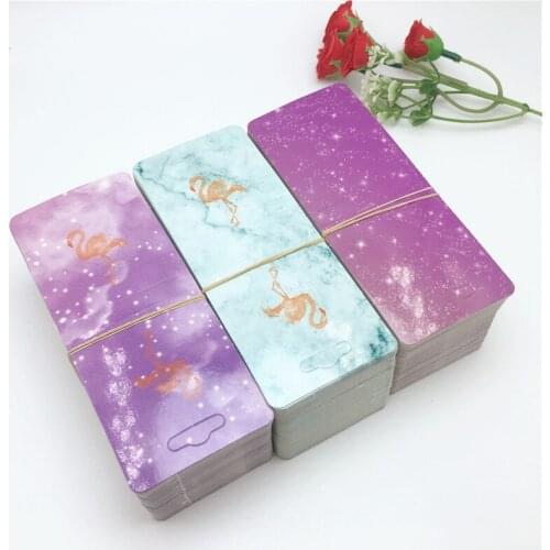 30pcs 12x5cm rectangular color jewelry display card bracelet/necklace/hairband packaging card accept customization