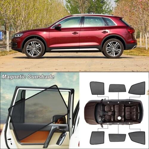 Car Side Windows Magnetic Sun Shade UV Protection Ray Blocking Mesh Visor For Audi Q5l 2018