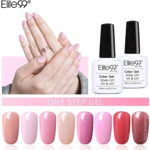 Elite99 4PCS One Step Colors Gel Polish SET Soak Off UV LED Nail Varnish Primer Gel Polish Salon Manicure 10ML