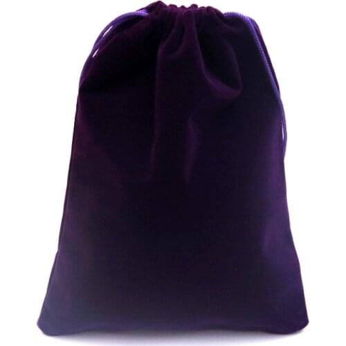 Hot Sale 100pcs/lot 15x20cm Purple Velvet Bag Jewelry Bag Favor Bracelet Jewelry Packaging Bags Velvet Drawstring Pouch Gift Bag