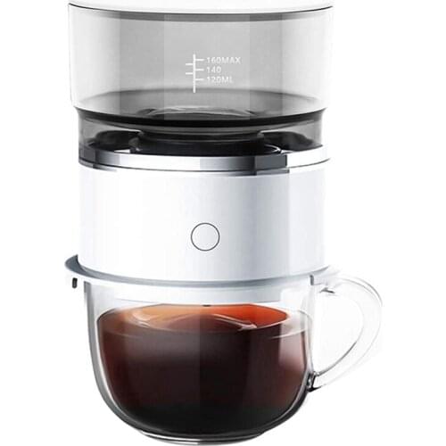 Pour Over Coffee Maker Set, Automatic Single Serve Cup Coffee Machines Stainless Steel Portable Small Coffee Maker
