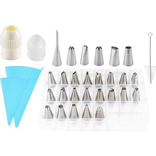 26/37/42Pcs/Set Piping-Nozzles Silicone Pastry Bag Kit Cake Decorating Tools DIY Icing Piping Cream Reusable Kitchen Accessories