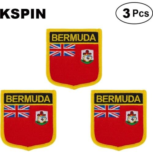 Bermuda Shiled Shape Flag Patches National Flag Patches For Cothing DIY Decoration