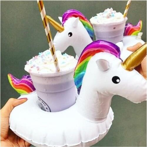 Latest Trend Unicorn Inflatable Sea Pool Cup Holder Float Bar 18*22 Cm