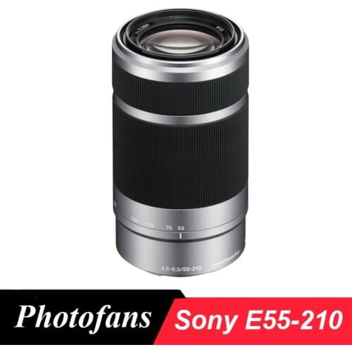 Sony 55-210 Lens E 55-210mm f/4.5-6.3 OSS E-Mount Lenses (Silver) for sony A5000 A5100 A6000 A6300 A6500