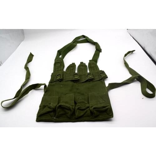Original Vietnam War Chinese Canvas pouch AMMO chest-rig bandolier pouch Surplus Military Reenactments