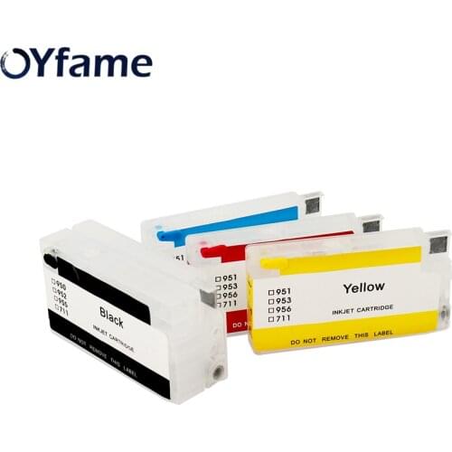 OYfame For HP711 Ink Cartridge 711 Ink Cartridge refillable With ARC Chip for HP DesignJet T120 T520 Inkjet Printer 711XL
