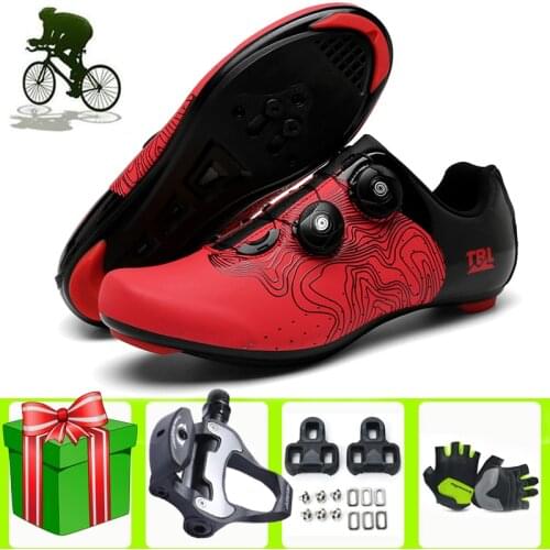 Professional Ultralight Cycling Shoes Men Outdoor Racing Cleat Shoes Breathable Bicycle Sports Sneakers Road Bike SPD-SL Shoes