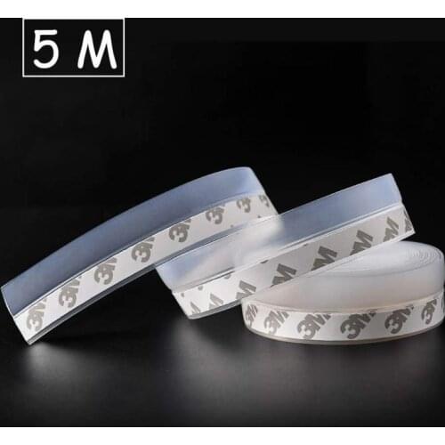 5M Self Adhesive Door Seal Strip Weather Strip Silicone Window Seal Draught Dust Soundproof Insect Door Strip 25MM/35MM/45MM