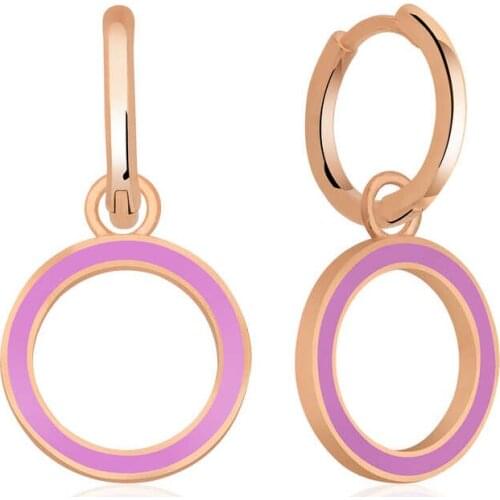 Silver Phosphorescent Lilac Oval Earrings