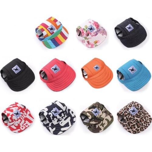 Dog Hat Canvas Oxford Cloth Ear Holes Hat Baseball Beach Duck Tongue Sun Hat Outdoor Clothing Accessories Headwear Pet Supplies