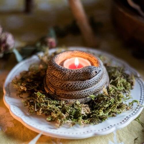 Concrete Candlestick Silicone Mold Snake Modeling Creative Design Candle cup Mold Cement style DIY Candlestick Silicone Molds