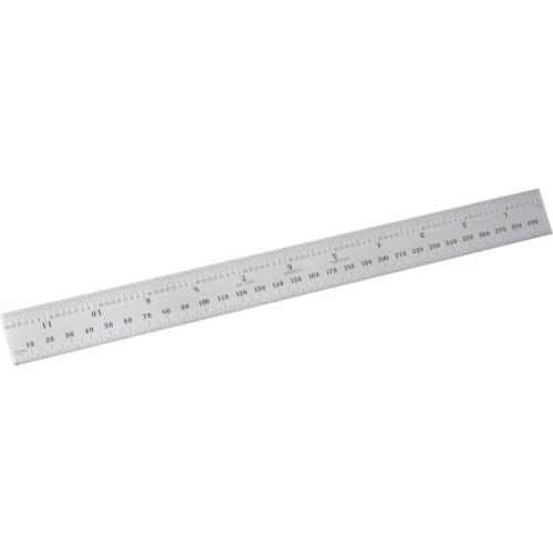 Starrett C636-300 Spring-Tempered Steel Rule with Millimeter and Inch Graduations