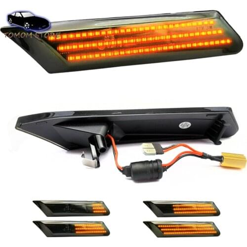 2Pcs LED Dynamic Side Marker Turn Siganl Lights For Porsche 911 997 Carrera 4 GTS GT2 GT3 Turbo Targa Boxster Cayman Sport 987