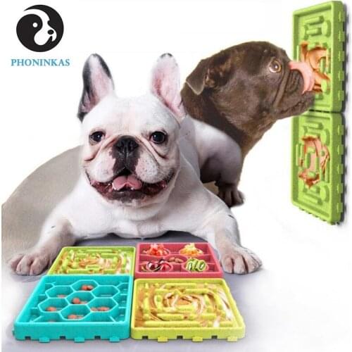 4 in 1 Pet Dog Slow Feeding Food Dish Plate With Anti-Slip Sucker Puppy Anti-Choking Eating Feeder Dish For Dogs Supplies