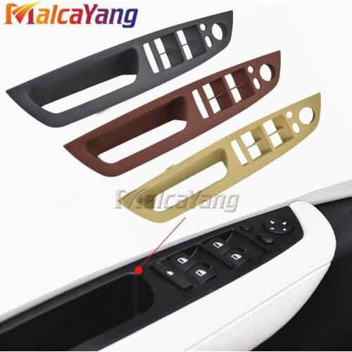 Beige/Black/Red LHD Car left front drivers seat Interior Door Handle Inner Panel Pull Trim Cover For B MW E70 X5 E71 X6 07-14