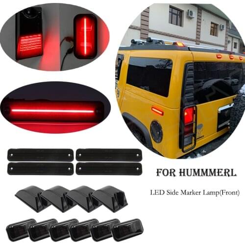 1 set For Hummer H2 2003-2009& H2 SUT 2005-2009 Led Side Marker Lights + Led Cab Roof Marker Lights Combo Kit