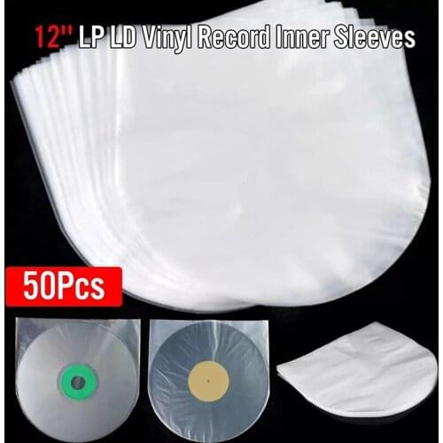 50pcs/lot LP gramophone record,long-playing record inner plastic bags, inner sleeves for the LP records 12"