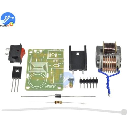 15KV High Frequency DC High Voltage Arc Ignition Generator Inverter Boost Step-Up 18650 DIY Kit U Core Transformer Suite 3.7V
